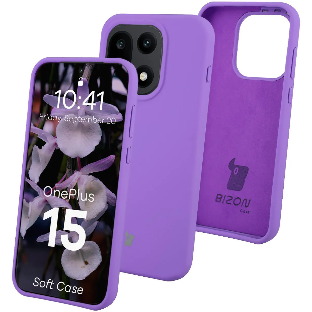 Etui Bizon Soft do OnePlus 15 Fioletowy