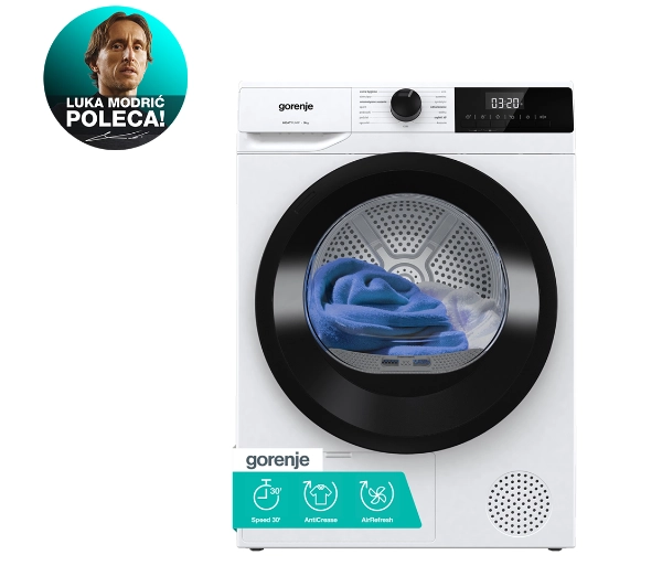 Suszarki do prania - Gorenje G200 D2HNE9D/PL ExtraHygiene Anti Crease TwinAir 59cm 9kg