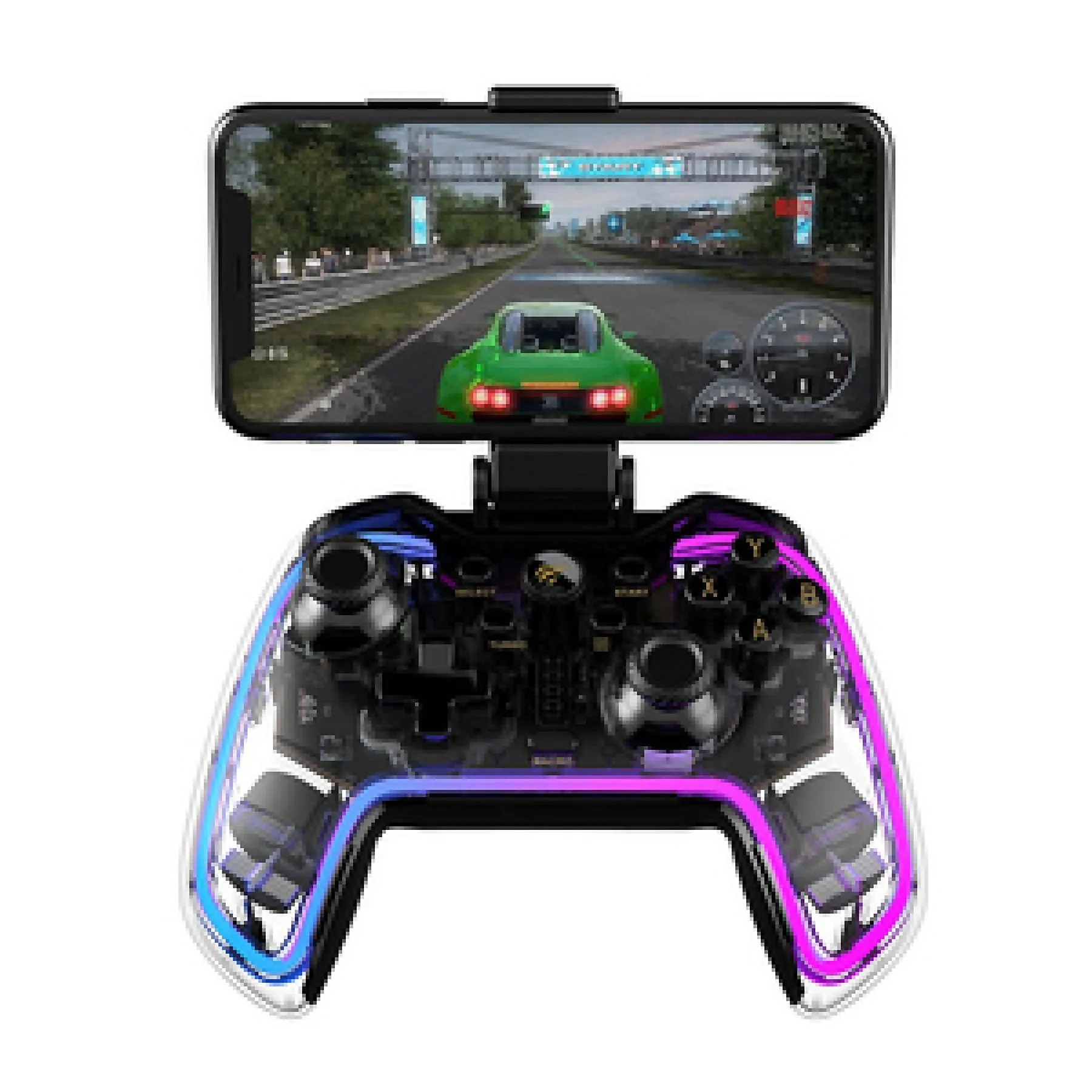 Pad Havit G158BT PRO z uchwytem na telefon do PC, Android Bezprzewodowy Przezroczysty