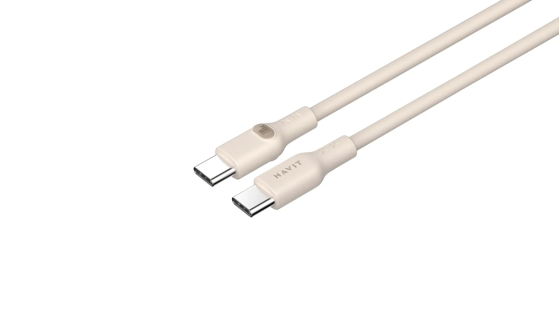 Kabel Havit CB6284 USB-C do USB-C 100W 2m Beżowy