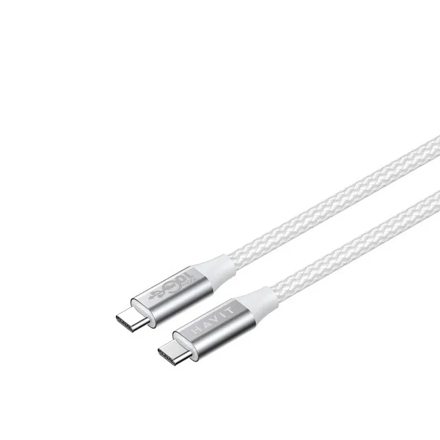 Kabel Havit CB6290 USB-C do USB-C 1m Biały