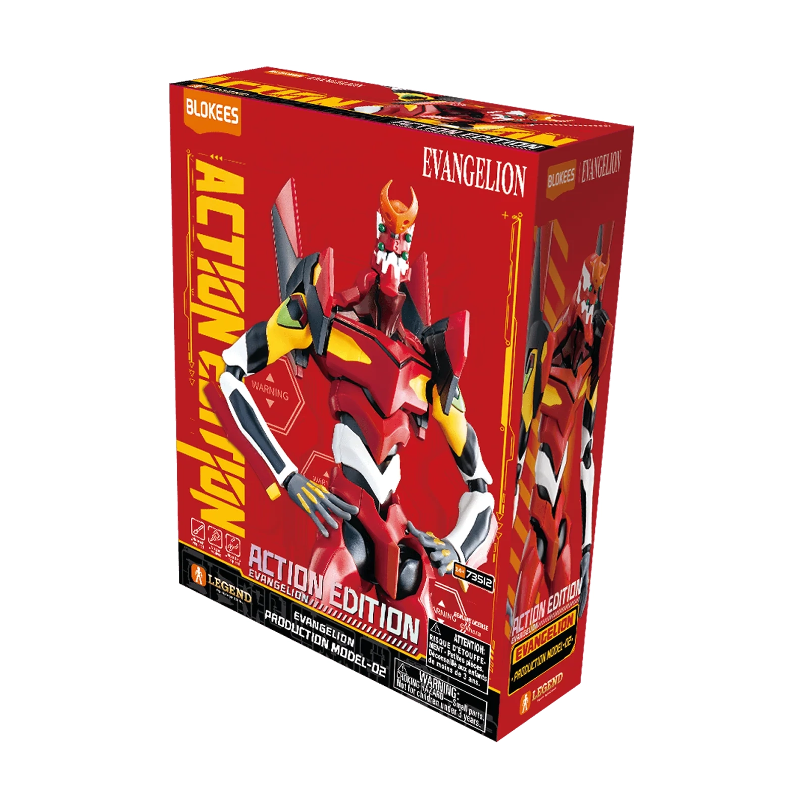 Model do składania Blokees Neon Genesis Evangelion Action Edition - EVA Unit-02 (Production Model-02)
