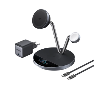 Ładowarka indukcyjna Anker B25X7G11 Prime 3w1 Qi2 iPhone Apple Watch AirPods 25W Czarny