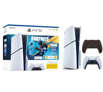 Konsola Sony PlayStation 5 Slim E Chassis (PS5) 1TB z napędem + Fortnite Pakiet Rozkwitający Chaos + Dodatkowy Pad Czarny