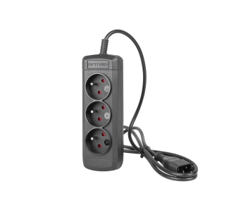 Listwa Armac ARCOLOR3 3 gniazda 0,6m Czarny