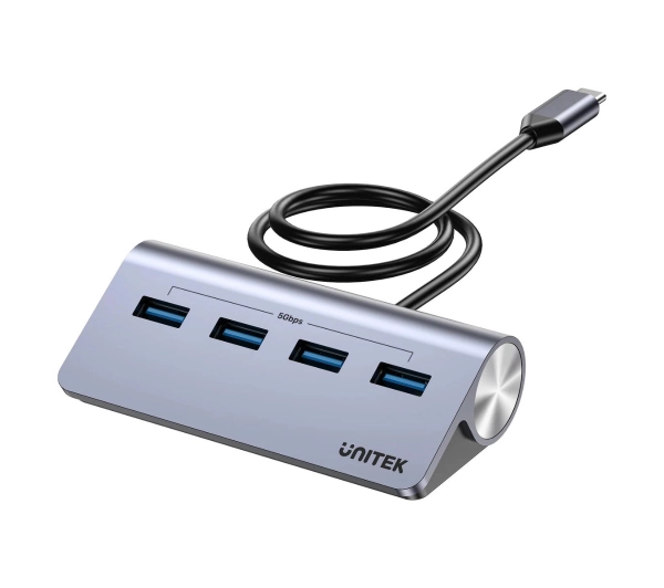 Unitek H1337BGY01 USB-C 4x USB-A 5Gbps Szary