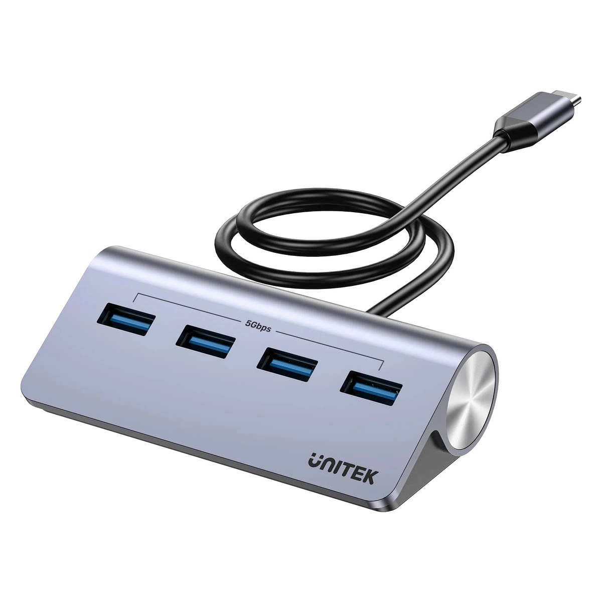 Hub USB Unitek H1337BGY01 USB-C 4x USB-A 5Gbps Szary
