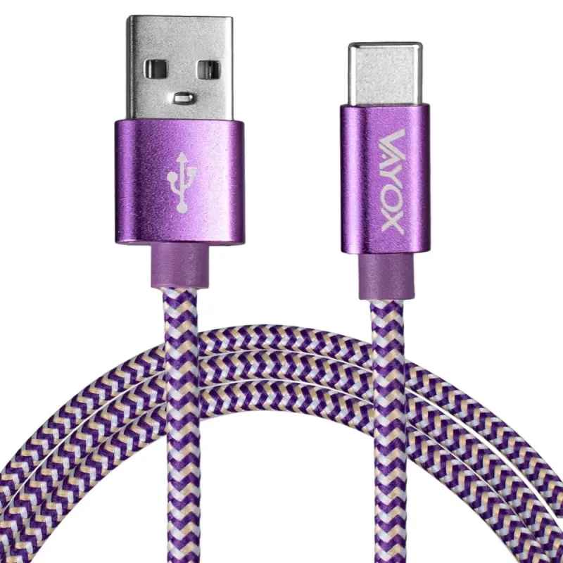 Kabel Vayox VA0146 USB-A do USB-C 1,5m Fioletowy