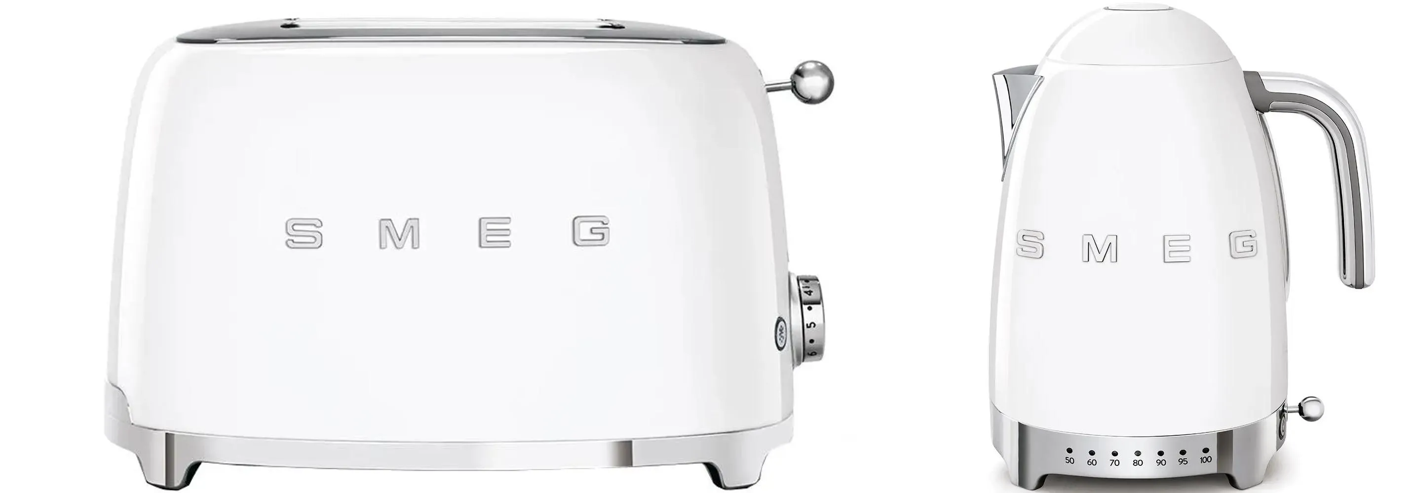 Zestaw Smeg KLF04WHEU 1,7l 2400W Regulacja temperatury + TSF01WHEU