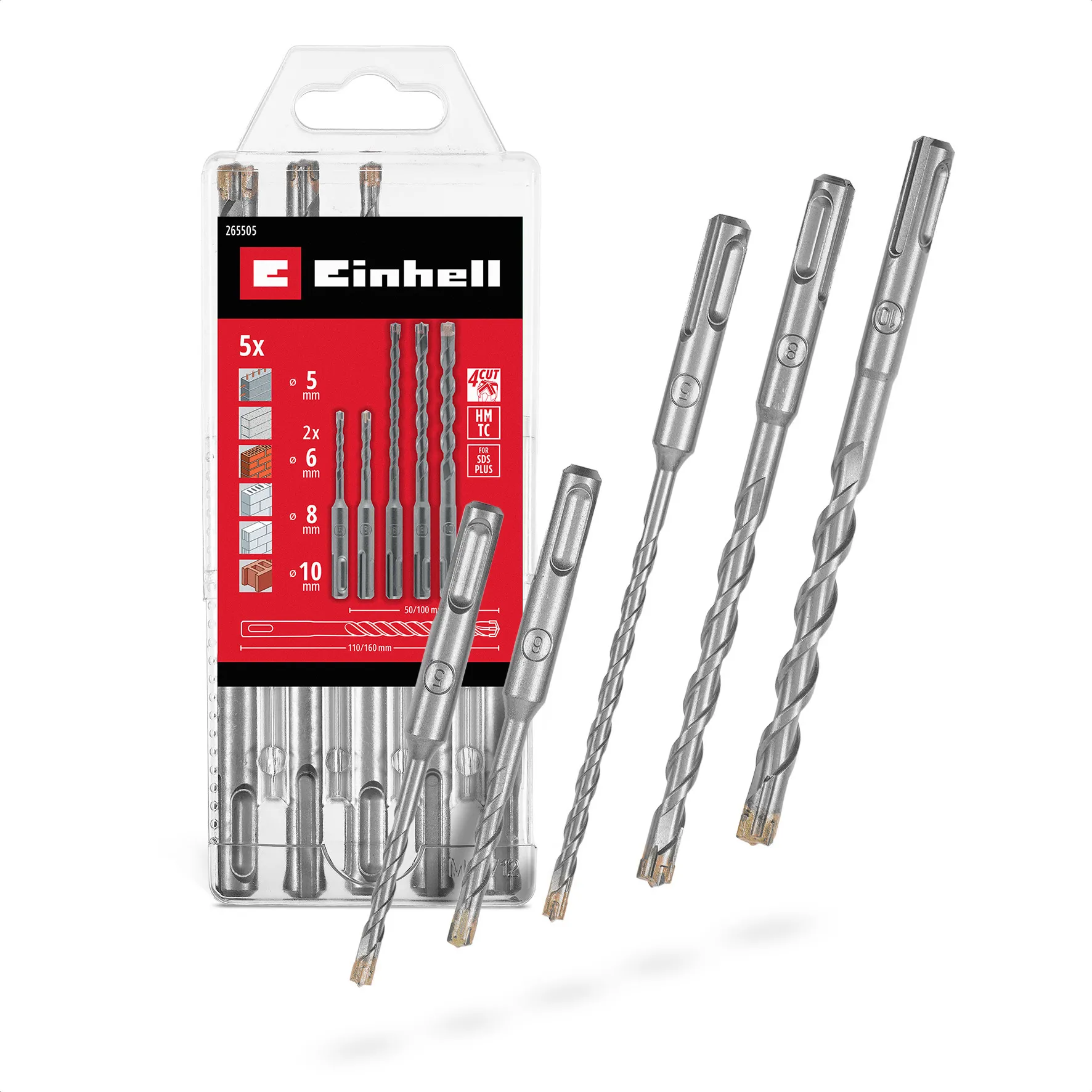 Zestaw wierteł Einhell 49265505 SDS PLUS 4C 110-116mm (5 szt.)