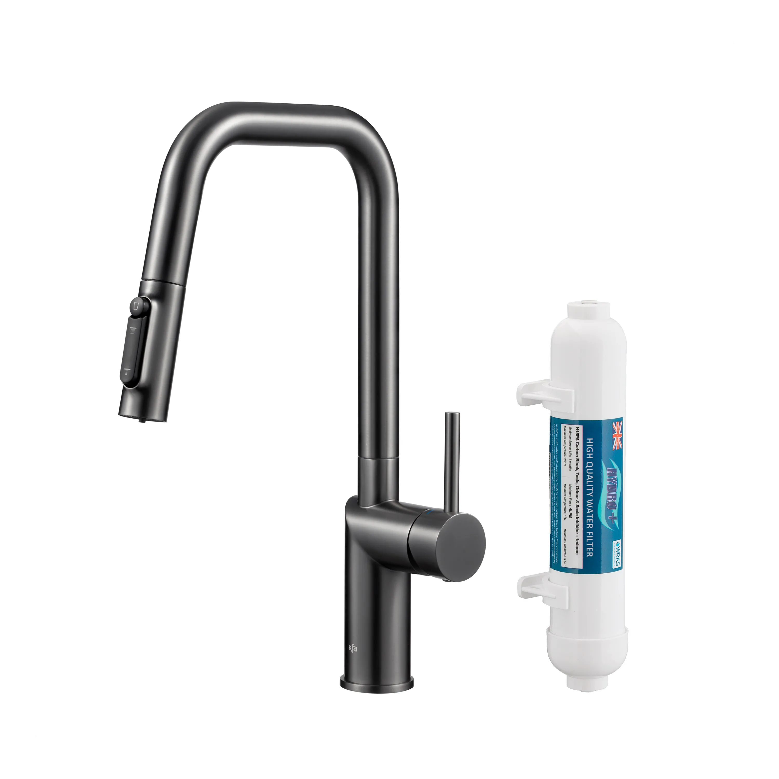 Bateria KFA Armatura Duero Pure Style Pull-Out 6623-312-61 Grafitowy Stal szlachetna