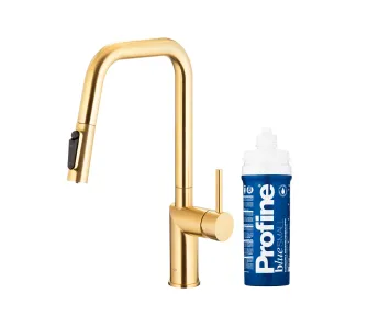 Bateria KFA Armatura Duero Pure Style Pull-Out 6623-313-39 Jasne złoto Stal szlachetna