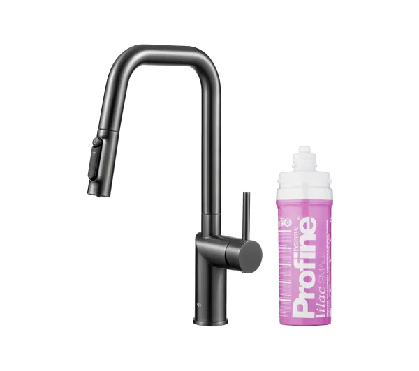 Baterie kuchenne - KFA Armatura Duero Pure Style Pull-Out 6623-315-61 Grafitowy Stal szlachetna