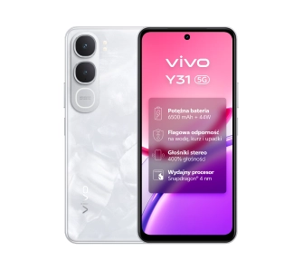 Smartfon vivo Y31 5G 6/256GB 6,72" 120Hz 50Mpix Biały