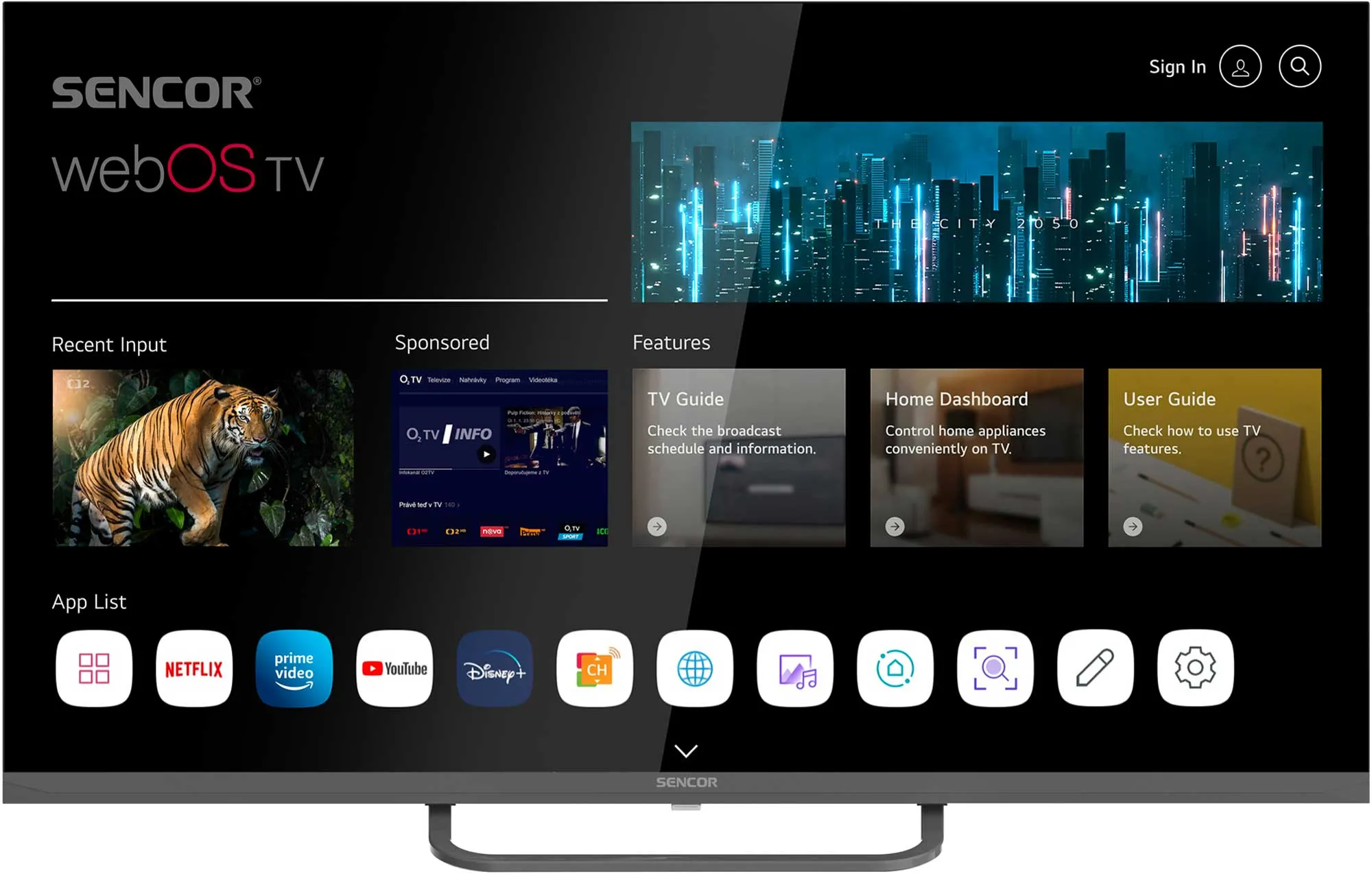 Telewizor Sencor SLE 32S840TCSB 32" LED HD Ready webOS Smart TV DVB-T2