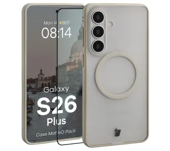 Szkło hartowane Bizon MatteO Pack do Galaxy S26 Plus Beżowy