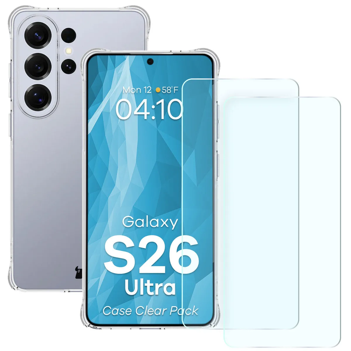 Szkło hartowane Bizon Case Clear Pack do Galaxy S26 Ultra Przezroczysty