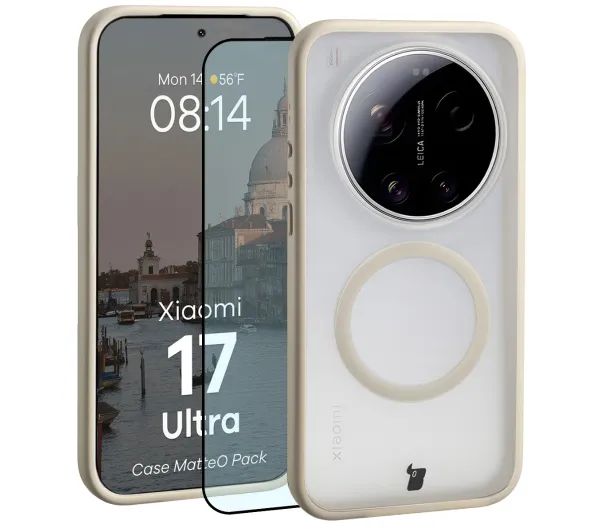 Bizon MatteO Pack do Xiaomi 17 Ultra Beżowy