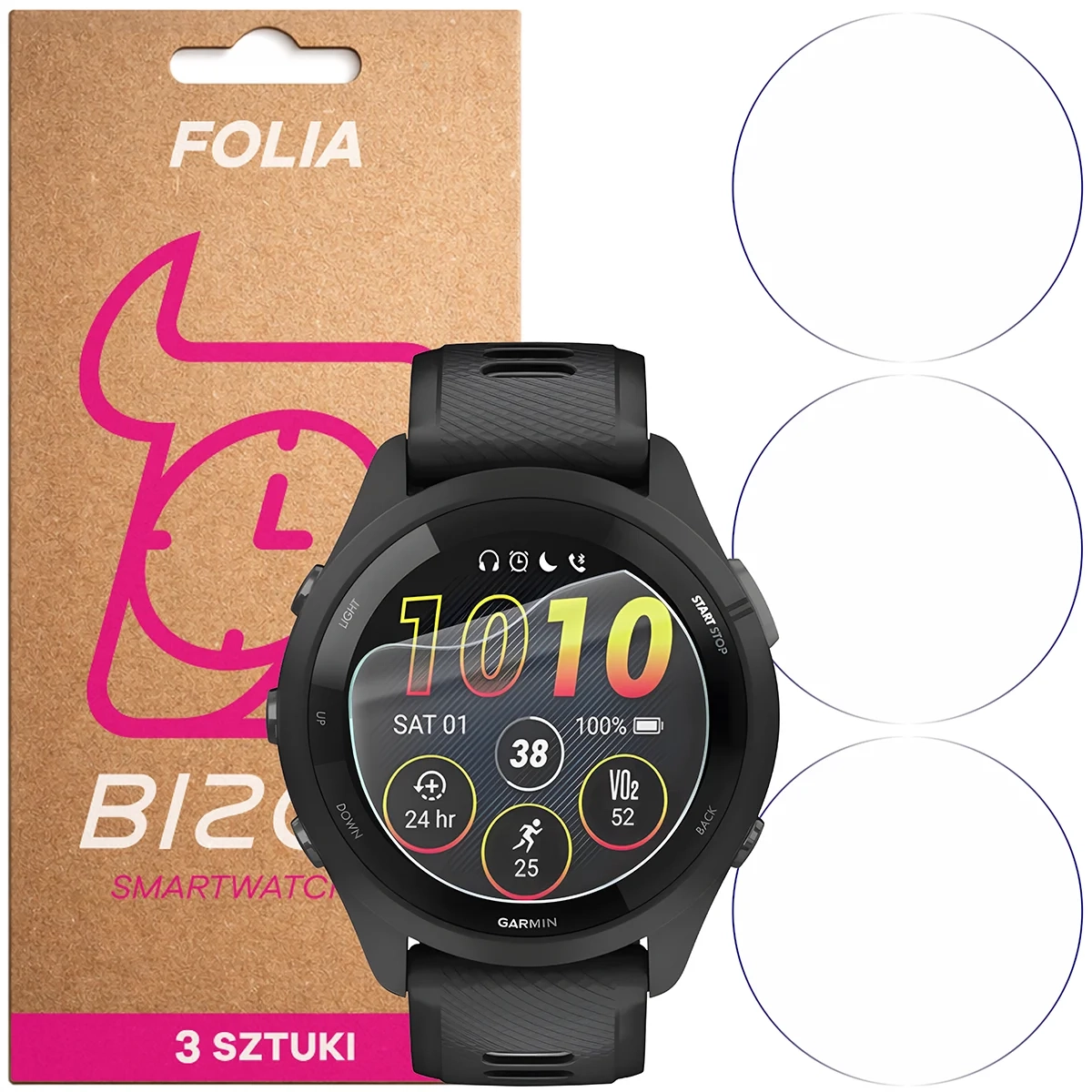 Folia hydrożelowa Bizon Watch Film HydroFlex do Garmin Forerunner 265