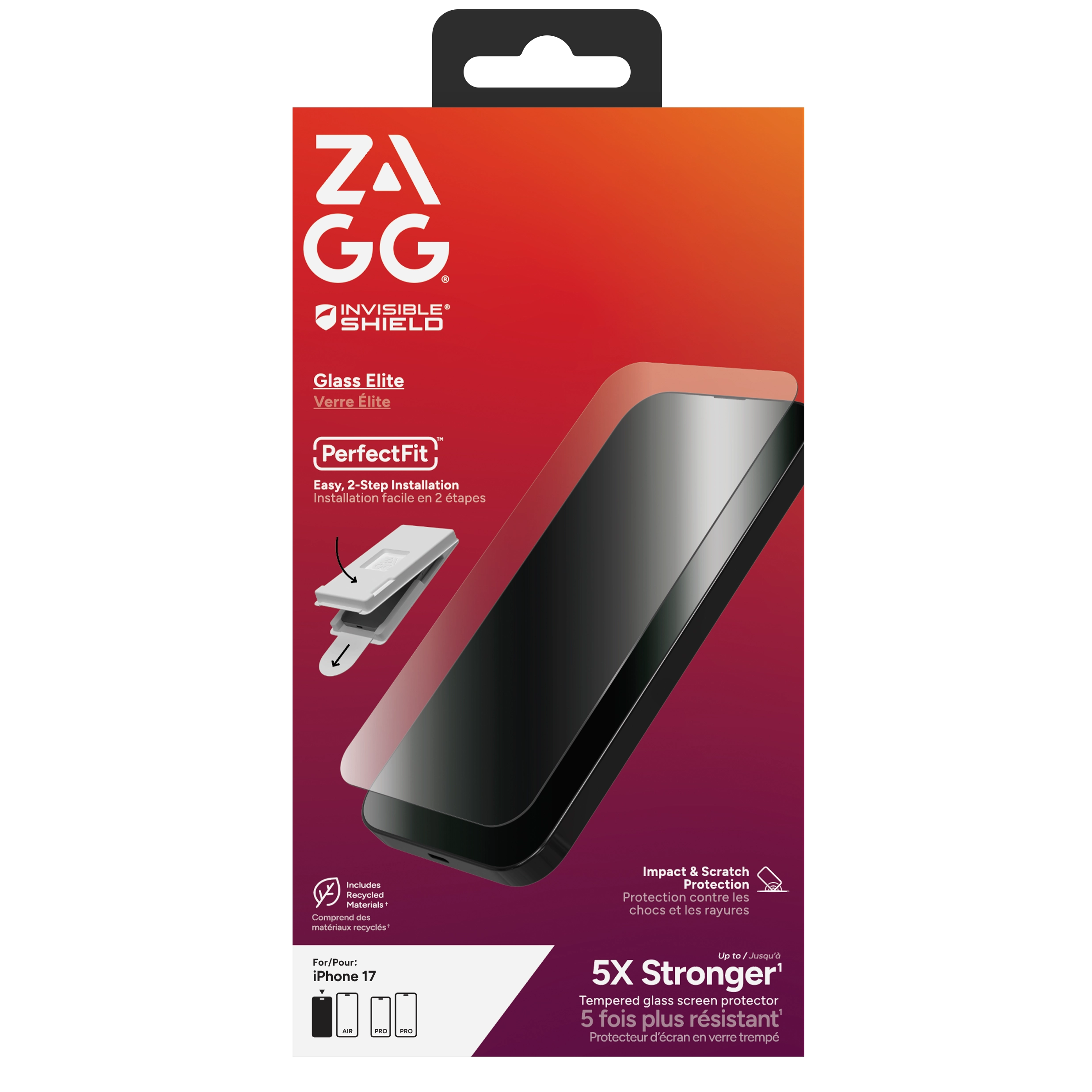 Szkło hartowane Zagg InvisibleShield Elite do iPhone 17