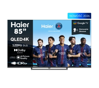 Telewizor Haier H85S80GUX 85" QLED 4K Google TV Funkcje AI Dolby Vision Dolby Audio HDMI 2.1 DVB-T2
