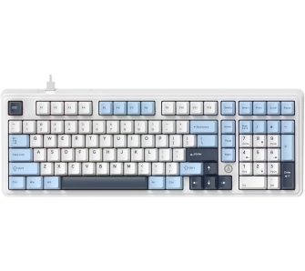 Klawiatura magnetyczna Ajazz AK980 MAX Biało-Niebieski