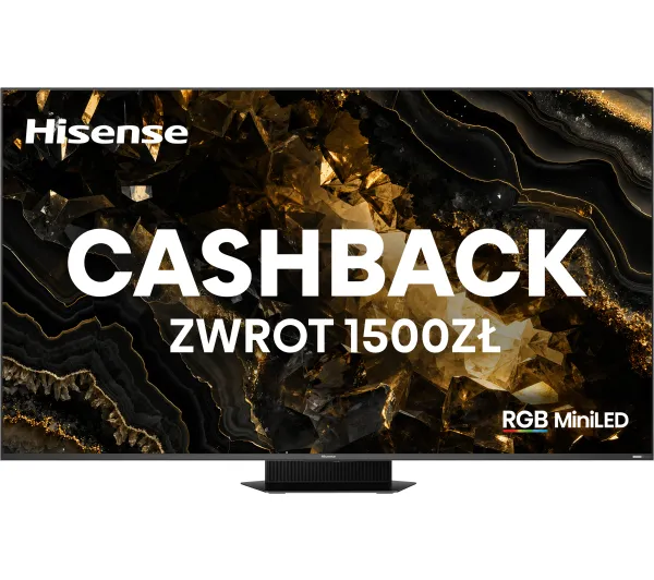 Hisense 65UR9S 65" MiniLED RGB 4K 170Hz Smart TV Funkcje AI Dolby Vision Dolby Atmos DTS X HDMI 2.1 DVB-T2