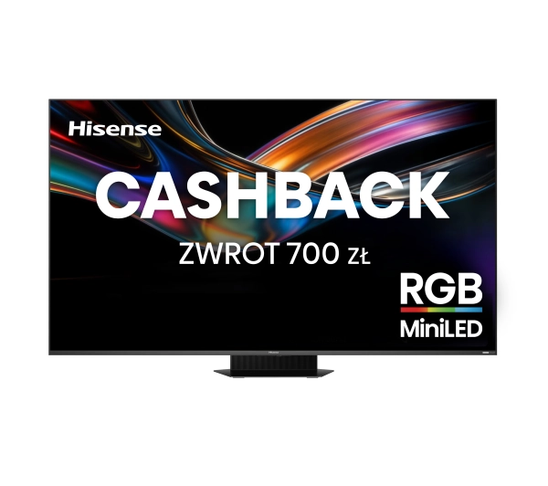 Telewizor Hisense 65UR9S 65" MiniLED RGB 4K 170Hz Smart TV Funkcje AI Dolby Vision Dolby Atmos DTS X HDMI 2.1 DVB-T2