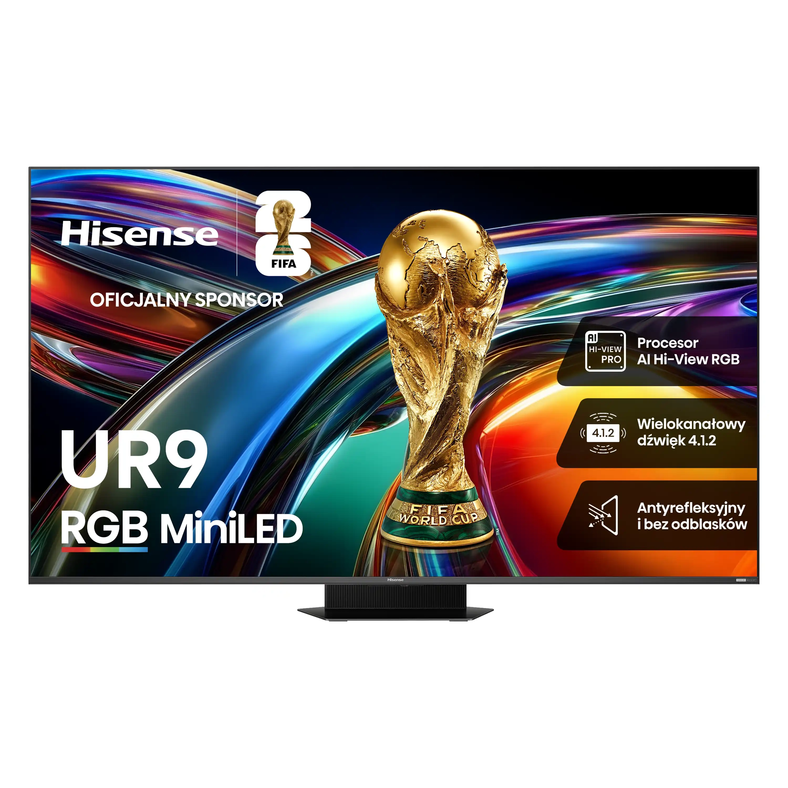 Telewizor Hisense 65UR9S 65" MiniLED RGB 4K 170Hz Smart TV Funkcje AI Dolby Vision Dolby Atmos DTS X HDMI 2.1 DVB-T2