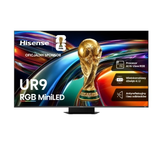 Telewizor Hisense 65UR9S 65" MiniLED RGB 4K 170Hz Smart TV Funkcje AI Dolby Vision Dolby Atmos DTS X HDMI 2.1 DVB-T2