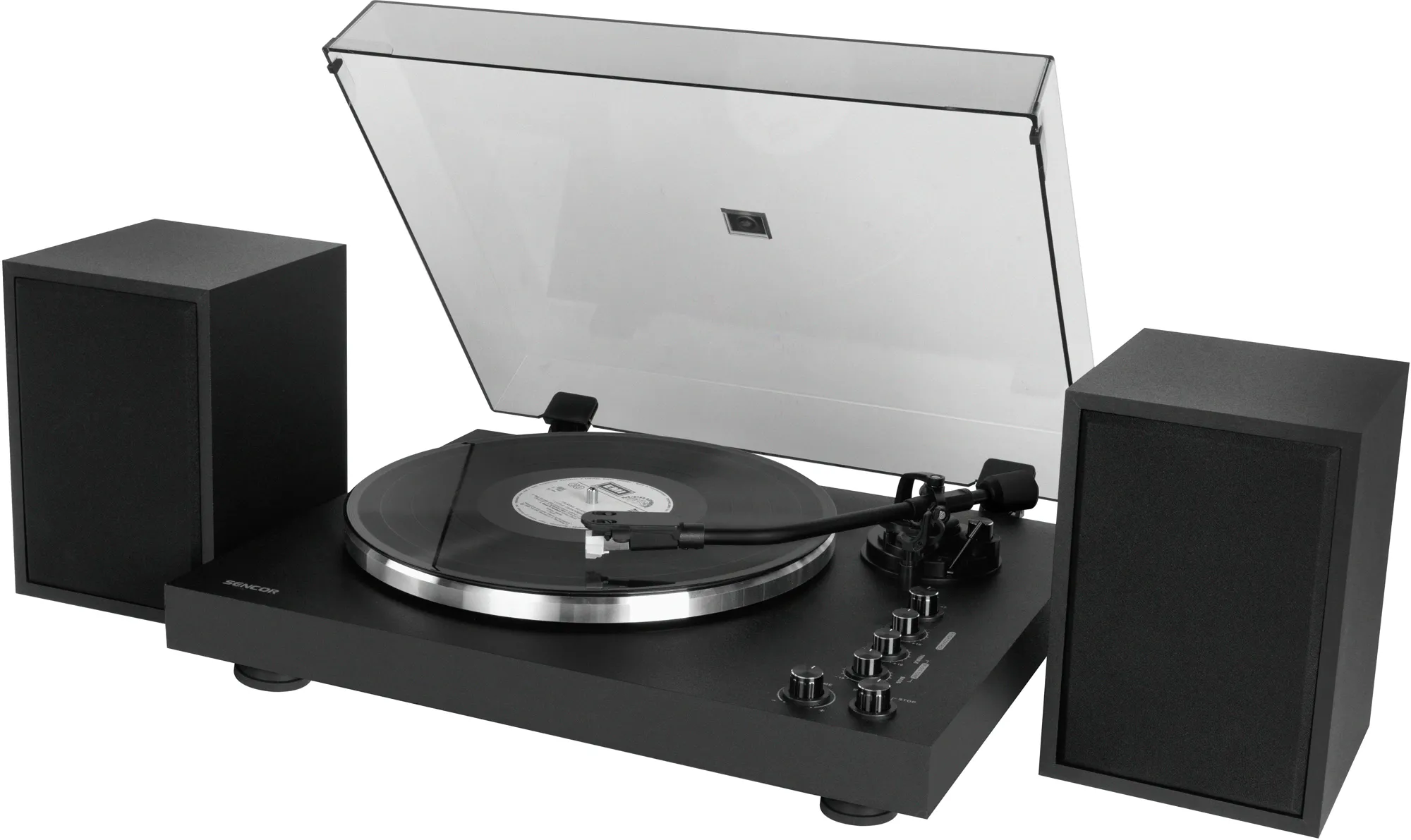 Gramofon Sencor STT 650SBA Półautomatyczny Napęd paskowy Przedwzmacniacz Bluetooth Czarny