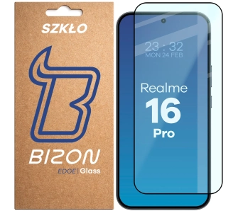 Szkło hartowane Bizon z ramką Glass Edge do Realme 16 Pro 5G