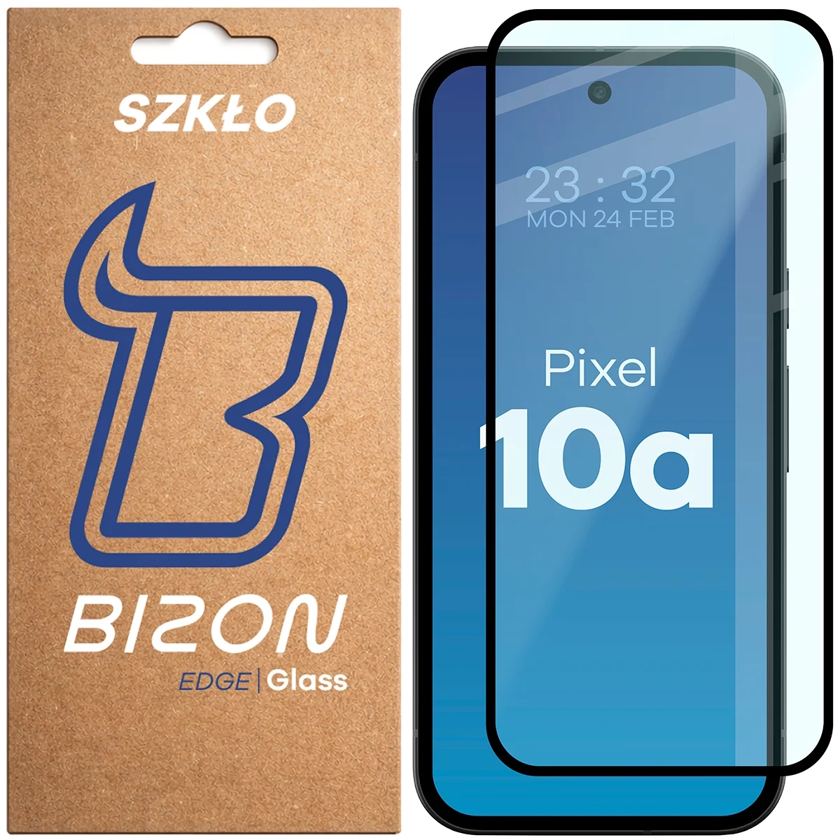 Szkło hartowane Bizon z ramką Glass Edge do Google Pixel 10a