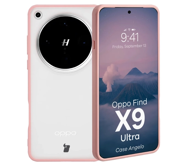 Bizon Case Angelo do Oppo Find X9 Ultra Jasnoróżowy