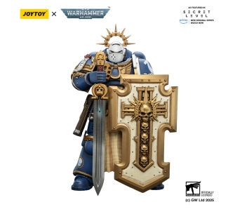Figurka Joy Toy Warhammer 40k Ultramarines Levantus with Power Sword, Stormshield and Bolt Pistol