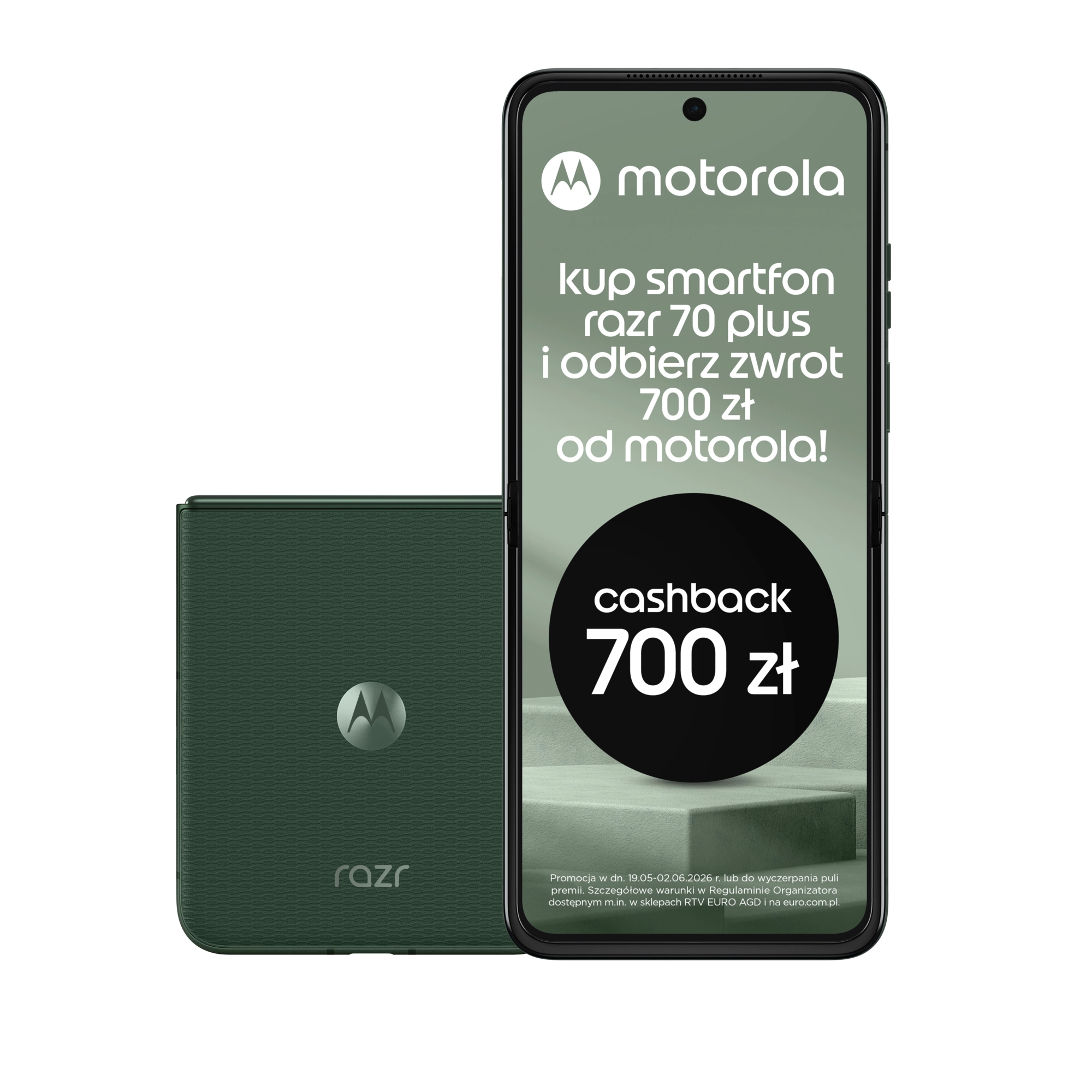 Smartfon Motorola razr 70 Plus 12/512GB 6,9" 165Hz 50Mpix Zielony