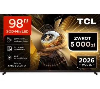 Telewizor TCL 98X11L 98" SQD-Mini LED 4K 144Hz Google TV Dolby Vision Dolby Atmos DTS-X Bang & Olufsen HDMI 2.1 DVB-T2