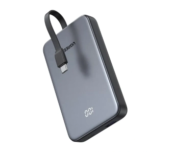 Powerbank UGREEN PB526 10000mAh 20W Wbudowany kabel Szary