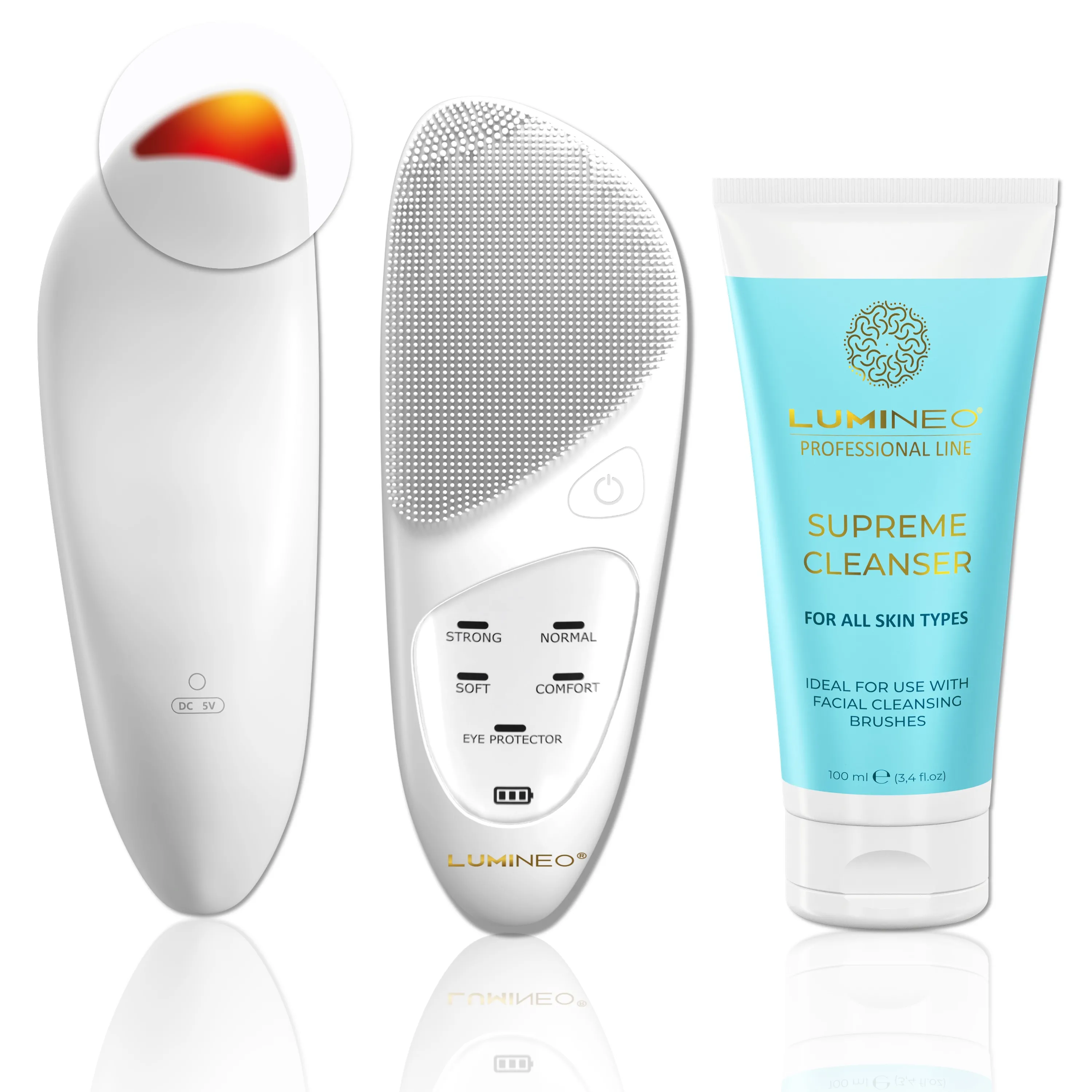 Szczoteczka do twarzy Lumineo Sonic + Żel do wszystkich typów skóry 100ml