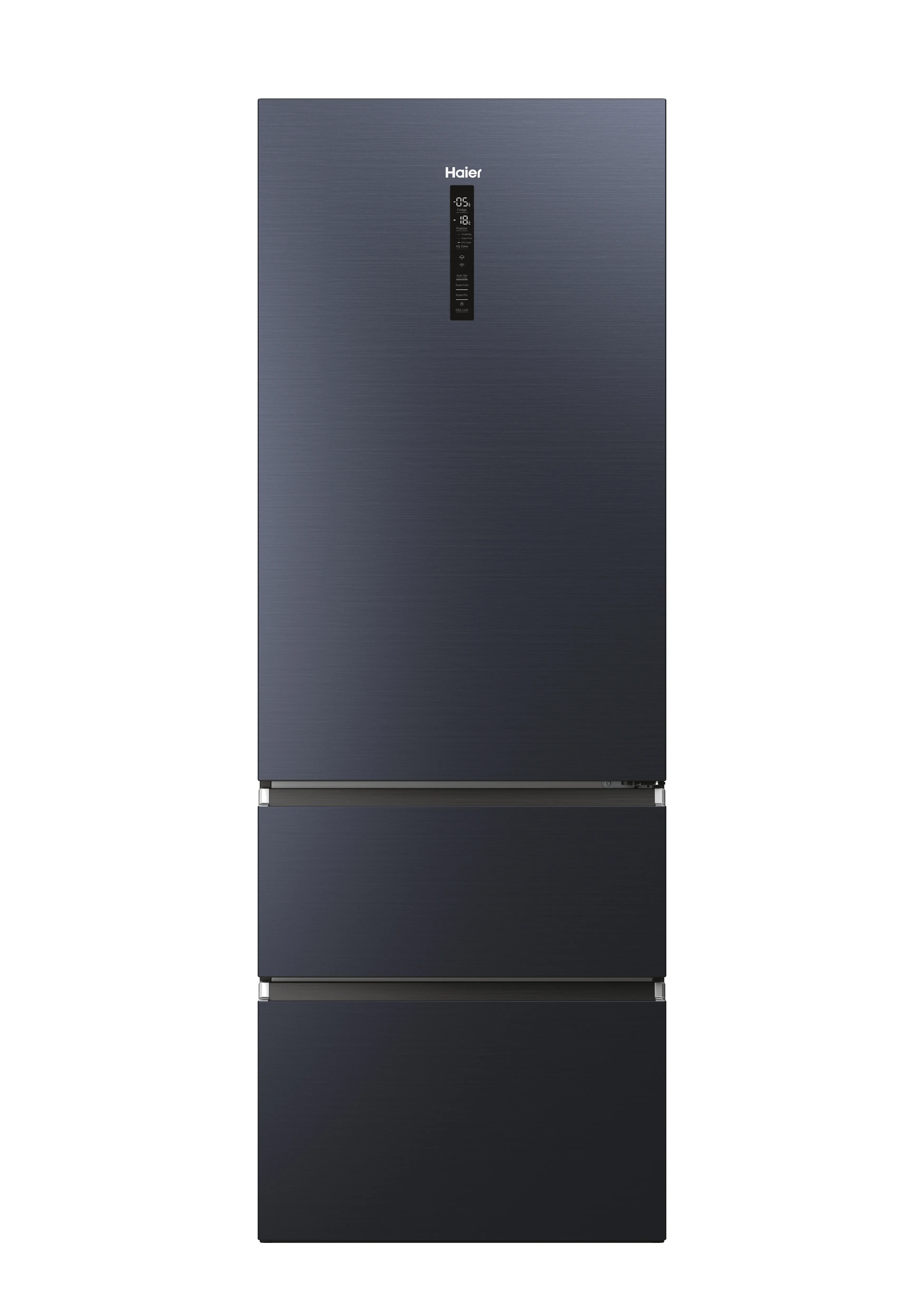 Lodówka Haier HTR7720DNMB No Frost 200,6cm Szuflada z kontrolą wilgotności Zdalne sterowanie Czarny