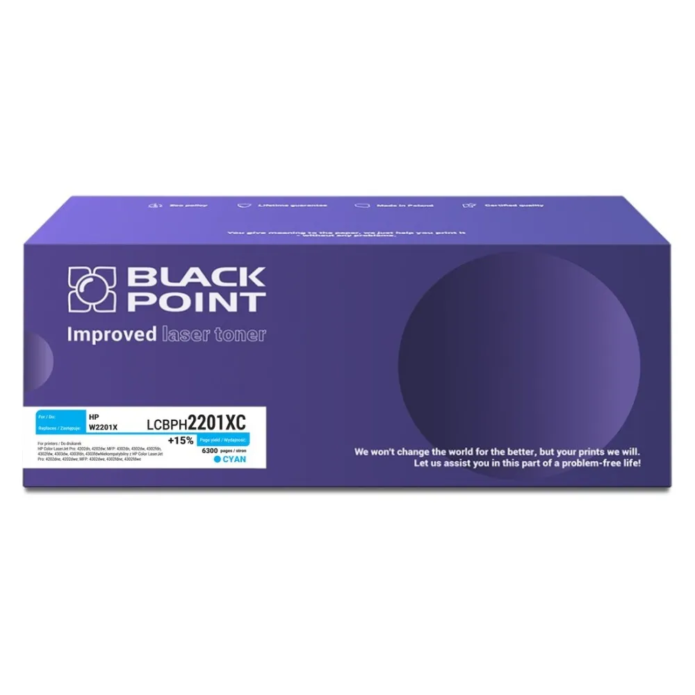 Toner Black Point LCBPH2201XC (zamiennik W2201X) Błękitny