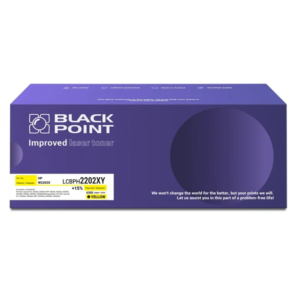 Toner Black Point LCBPH2202XY (zamiennik W2202X) Żółty