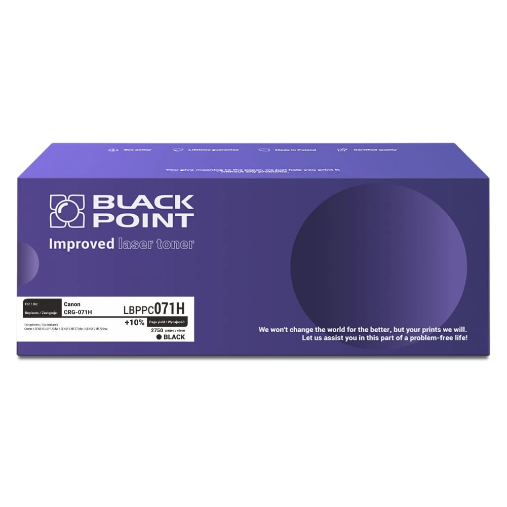 Toner Black Point LBPPC071H (zamiennik CRG-071H) Czarny