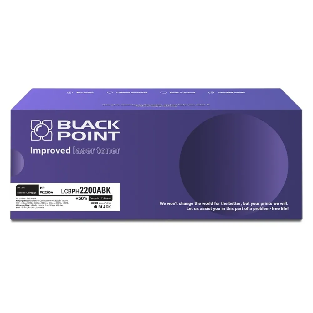 Toner Black Point LCBPH2200ABK (zamiennik W2200A) Czarny