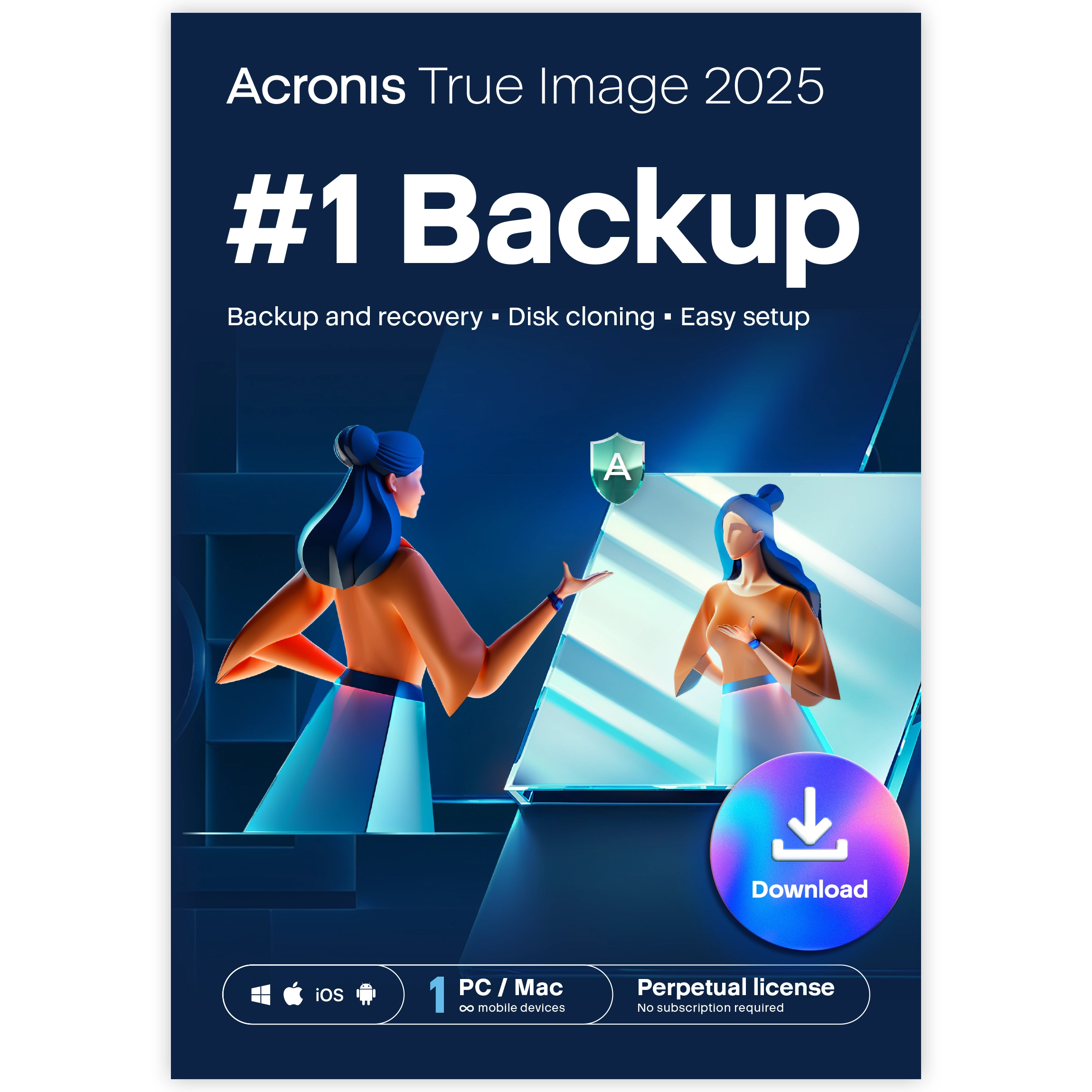 Program Acronis True Image 2025 1 PC lub Mac Zakup jednorazowy Kod aktywacyjny