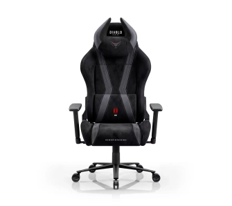 Fotel Diablo Chairs X-Horn 2.0 Normal Size Burned Black Gamingowy do 140kg Tkanina Czarny