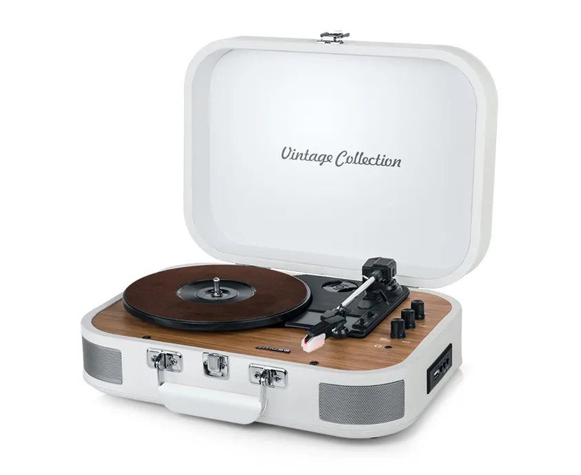 Gramofon Muse MT-201 WW Półautomatyczny Napęd paskowy Bluetooth Biały