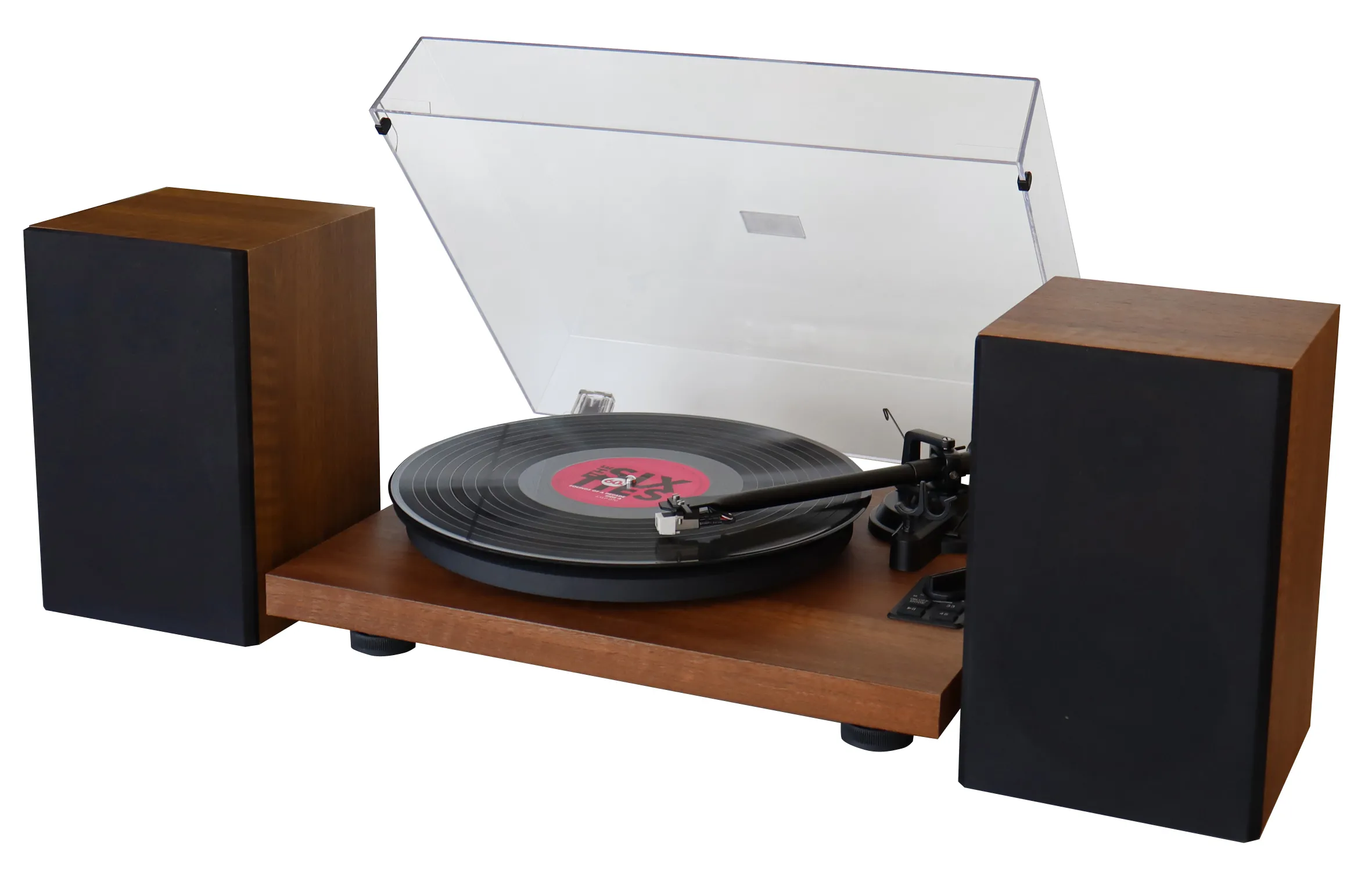 Gramofon Soundmaster PL711BR Manualny Napęd paskowy Przedwzmacniacz Bluetooth Brązowy + głośniki