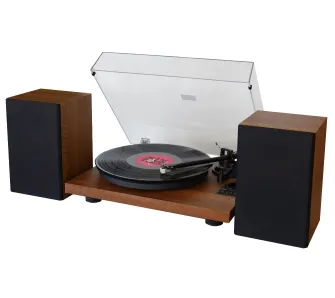 Gramofon Soundmaster PL711BR Manualny Napęd paskowy Przedwzmacniacz Bluetooth Brązowy + głośniki