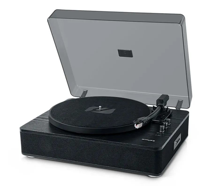 Gramofon Muse MT-106 WB Półautomatyczny Napęd paskowy Przedwzmacniacz Bluetooth Czarny